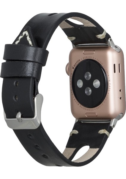 Apple Watch Uyumlu Deri Kordon 42-44-45MM 42BA2 Rst1 Siyah fiyatları