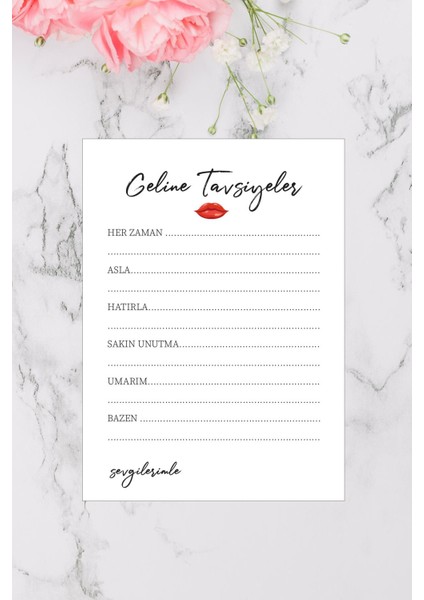 Geline Tavsiyeler Kartı