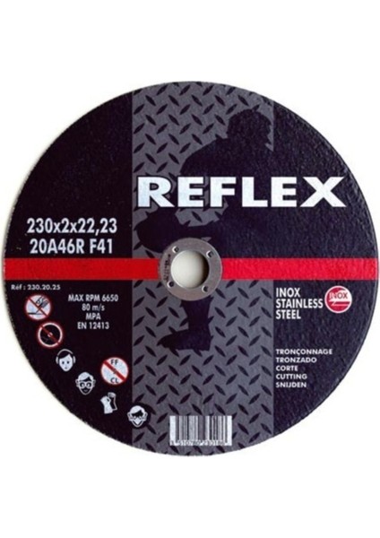 Reflex Flex Taşı Inox Kesici 115X1,0X22,2 mm A46 T Fleks Taşı 50 Adet
