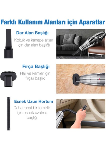 R-6053 Kablosuz Güçlü El Araç/ev Süpürgesi Kuru Islak 29000