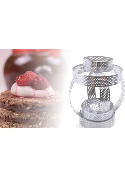 6 Paket Delikli Tart Yüzük Seti, Paslanmaz Çelik Isıya Dayanıklı Kek Mousse Hamur Kek İçin Mus Küf Kalıp (Yurt Dışından)