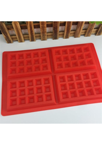 Yeni 4 Delikli Waffle Şeklinde Aromatik Alçı Kalıp - 2 Adet (Yurt Dışından)