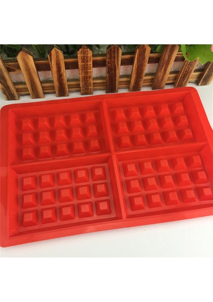 Yeni 4 Delikli Waffle Şeklinde Aromatik Alçı Kalıp - 2 Adet (Yurt Dışından)