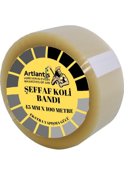 Koli Bandı Şeffaf 45X100 1 Adet Artlantis Koli Bantı 45X100 Ambalajlama Bandı Şeffaf Ekstra Yapıştırma Kaliteli 1 Adet