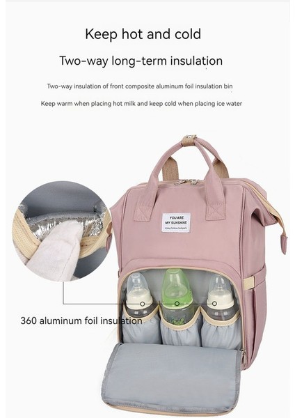 Lovehome Büyük Kapasiteli Çok Fonksiyonlu Anne Bebek Sırt Çantası - Taro Mor (Yurt Dışından) fırsatları