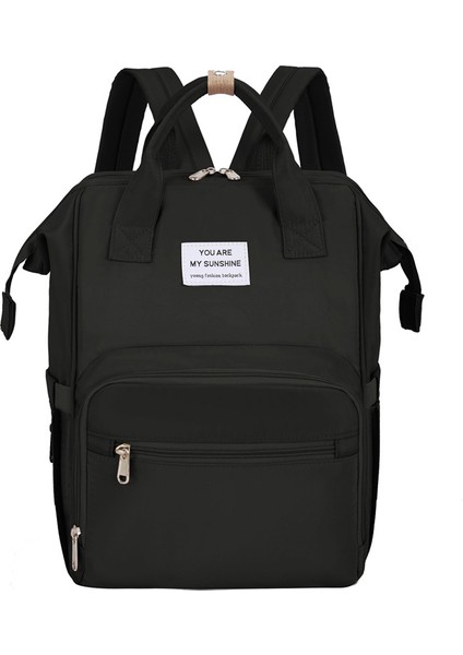 Lovehome Büyük Kapasiteli Çok Fonksiyonlu Anne Bebek Sırt Çantası - Siyah (Yurt Dışından)