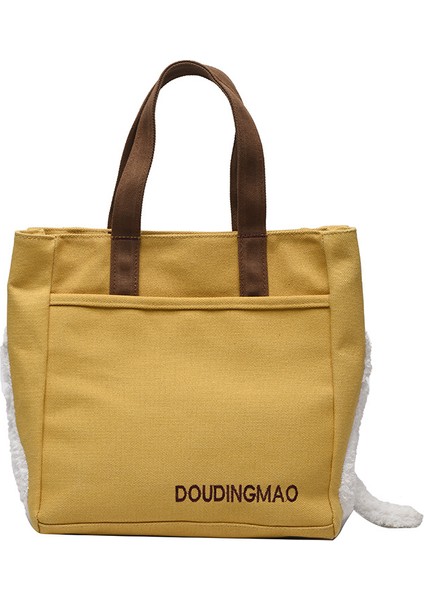 Lovehome Büyük Kapasiteli Çok Fonskiyonlu Omuz Çantası - Sarı (Yurt Dışından)