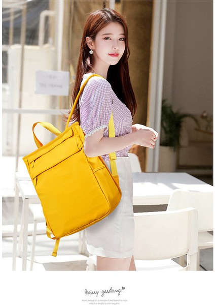 Lovehome Çok Bölmeli Sırt Çantası - Sarı (Yurt Dışından) fiyatları