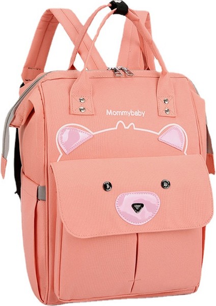 Lovehome Büyük Kapasiteli Ayıcık Detaylı Çok Fonksiyonlu Anne Bebek Çantası - Pembe (Yurt Dışından)