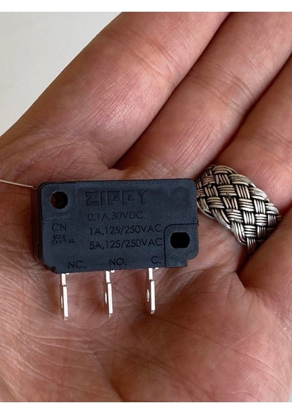 CNR-05S-03-7 3 Pin Telli Mikro Switch 1 Adet - Oyun Makinesi Jeton Anahtarı