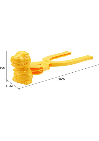 Dinozor Şeklindeki Kar Kil Kalıp Kartopu Klibi (Yurt Dışından)