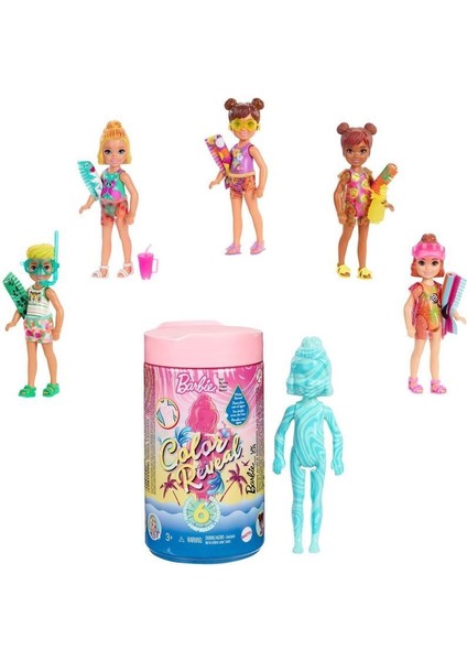 Barbie Color Reveal Renk Değiştiren Sürpriz Chelsea Kum ve Güneş Serisi Seri 3 - GWC61