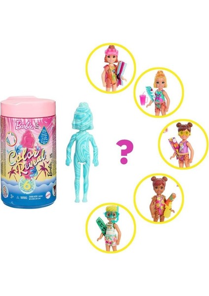 Barbie Color Reveal Renk Değiştiren Sürpriz Chelsea Kum ve Güneş Serisi Seri 3 - GWC61