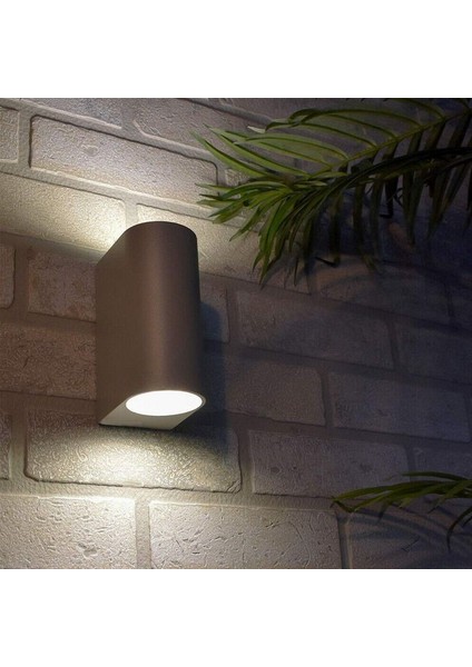 Gün Işığı Ledli Çift Yönlü Dekoratif Iç ve Dış Mekan Bahçe Teras Balkon Kamelya Aydınlatma Armatürü