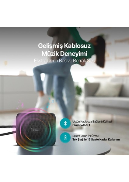 Tempo Taşınabilir Kablosuz Bluetooth Hoparlör