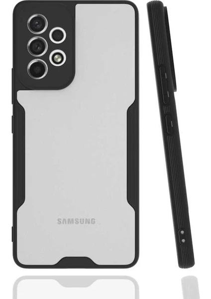 Case 4U Samsung Galaxy A33 5g Uyumlu Kılıf Kamera Korumalı Ultra Ince Buzlu Mat Renkli Parfe Silikon Kapak Siyah