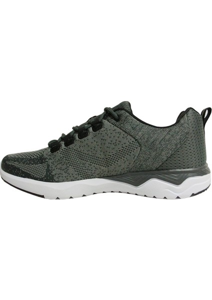 Gri Siyah Bağcıklı Sneakers Spor Ayakkabı