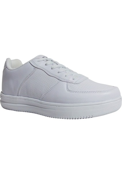 Beyaz Bağcıklı Sneakers Spor Ayakkabı
