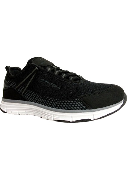 Siyah Beyaz Bağcıklı Sneakers Spor Ayakkabı