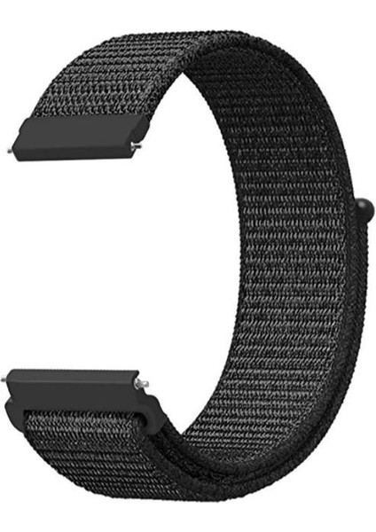 Samsung Galaxy Watch 4 Classic 42 mm R880 Için Dokuma Kordon Siyah(Dark Black)