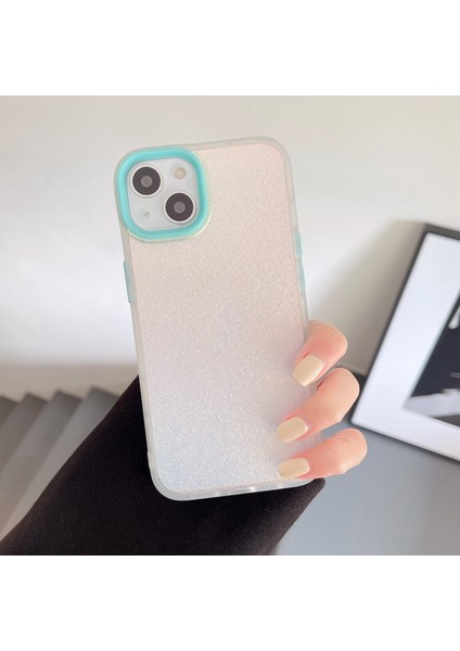 Iphone 13 Açık Mavi Için Lazer Glitter Telefon Kılıfı (Yurt Dışından)