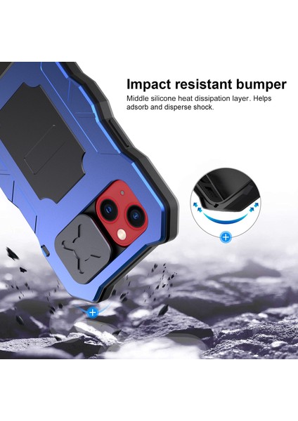 Iphone 13 Mavi Için Metal + Silikon Kasa (Yurt Dışından) modelleri