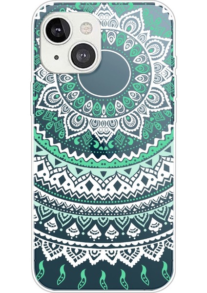 Iphone 13 Yeşil Beyaz Için Dernde Dantel Tpu Kılıfı (Yurt Dışından)