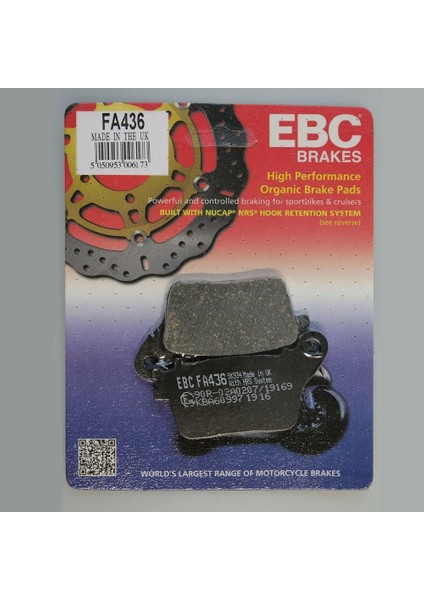 Cbr 600RR Ebc Arka Balata 2007 2017 FA436