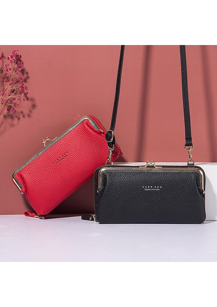 Ruichihu Kadın Askılı Clutch Çanta - Siyah (Yurt Dışından)