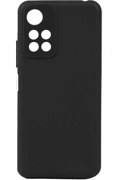 Case 4U Xiaomi Redmi Note 11 Pro Plus 5G Kılıf Kamera Korumalı Mat Renkli Yumuşak Kalın Sağlam Silikon Kılıf Biye Siyah