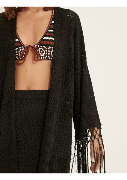 Melis Ağazat X Koton - Püskül Detaylı Kimono indirimleri