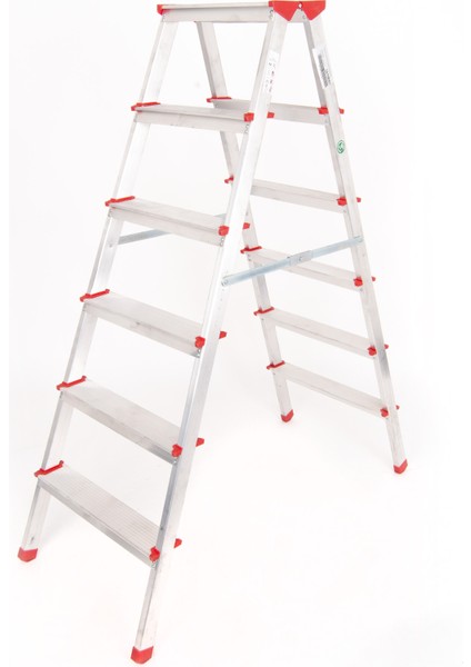 Alüminyum Çift Çıkışlı 6 Basamaklı Merdiven (137Cm) (Accm.04)