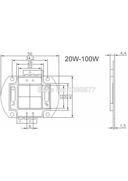 30W Uv Cob Ultravıole Smd LED Chip 395-400NM