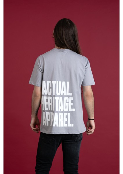 Oversize Baskılı Sıfır Yaka Erkek Penye T-Shirt modelleri