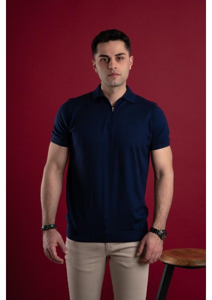 Yakalı Regular Fit Erkek Triko T-Shirt modelleri