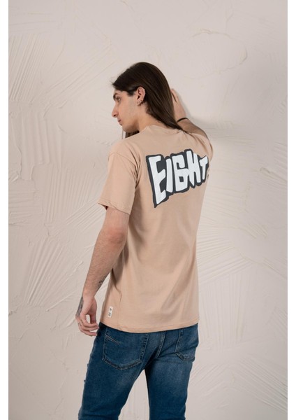 Oversize Baskılı Sıfır Yaka Erkek Penye T-Shirt modelleri