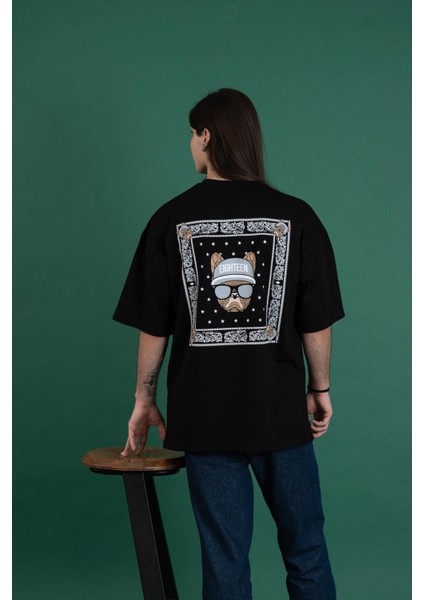 Oversize Baskılı Sıfır Yaka Penye Erkek T-Shirt modelleri