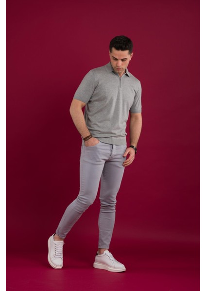 Yakalı Regular Fit Erkek Triko T-Shirt