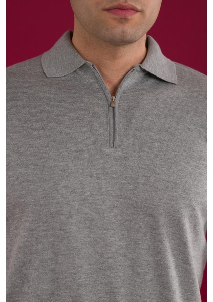 Yakalı Regular Fit Erkek Triko T-Shirt fırsatları
