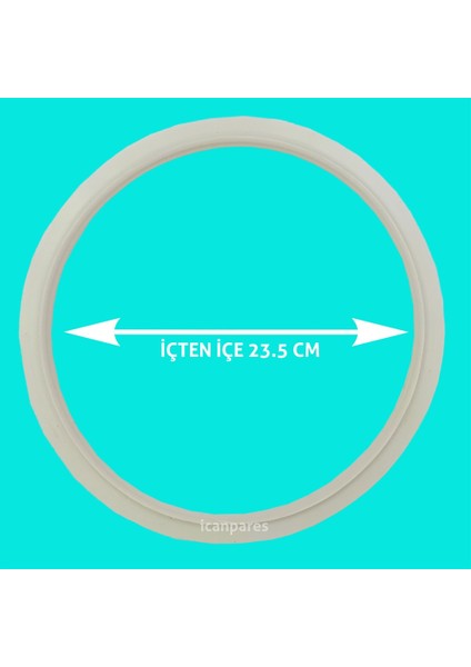 Termo Uyumlu Düdüklü Tencere Lastik Kapak Conta Lastiği 23.5 cm Beyaz
