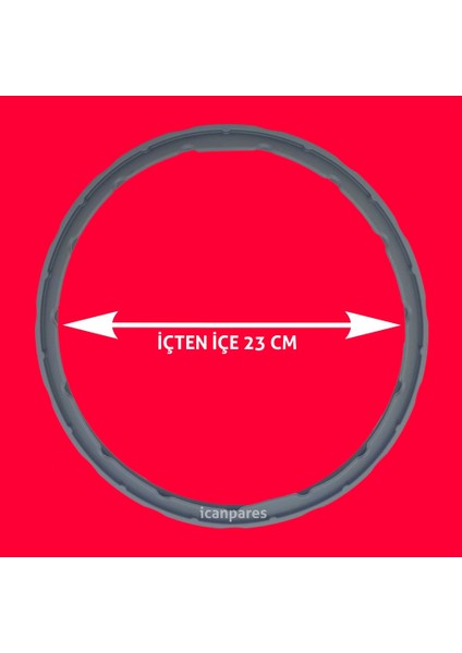 Essenso Uyumlu Düdüklü Tencere Lastik Kapak Conta Lastiği 23 cm Tek Taraflı