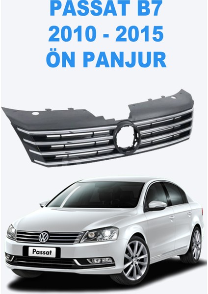 Volkswagen Passat B7 2010 - 2015 Ön Panjur Nikelajlı