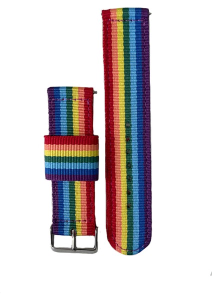 Honor Watch Gs Pro Için Pantheon Şeritli Kordon Kayış Gökkuşağı