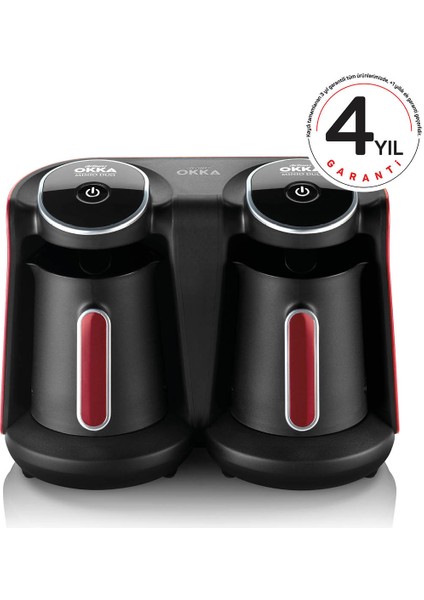 OK006N Okka Minio Duo Türk Kahve Makinesi - Nar Çiçeği / 880 Watt