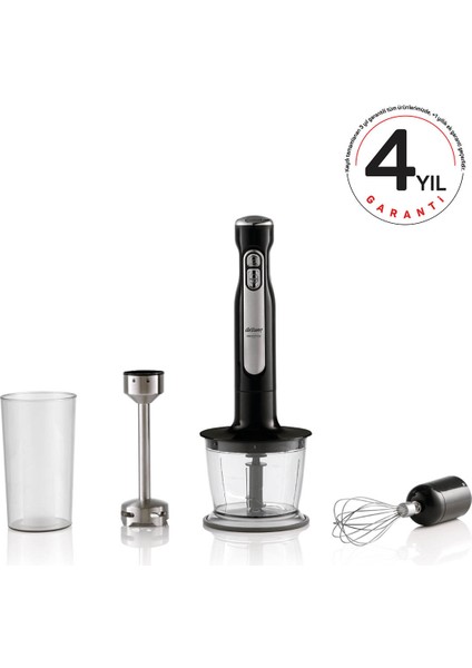 AR1127 Freestick Şarjlı Kablosuz El Blender Seti - Siyah