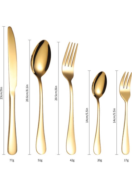 16 Parça Paslanmaz Çelik Çatal/bıçak/kaşık Takımı - Altın (Yurt Dışından) fiyatları