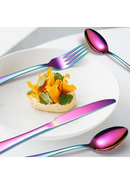 16 Parça Paslanmaz Çelik Çatal/bıçak/kaşık Takımı - Çok Renkli (Yurt Dışından) fiyatları