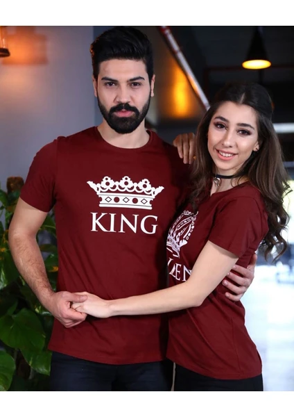 Sevgili Kombinleri King Queen Taç Tişört