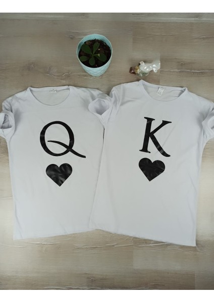 Sevgili Kombinleri Büyük King Queen Tişört