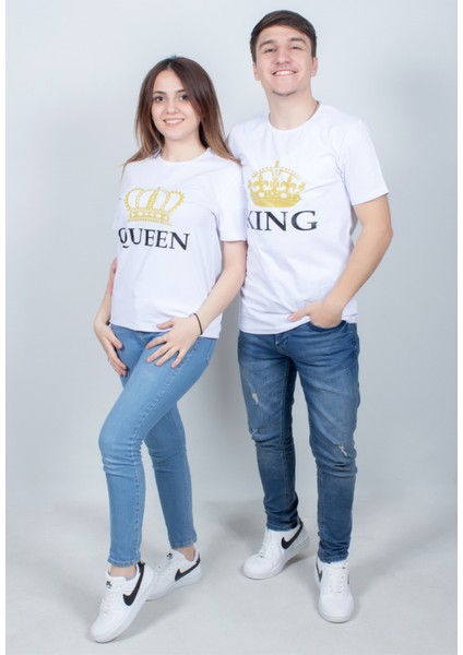 Sevgili Kombinleri Gold King Queen Tişört